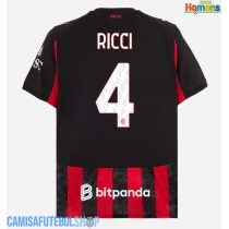 Camisa de time de futebol AC Milan Samuele Ricci #4 Replicas 1º Equipamento 2025-26 Manga Curta